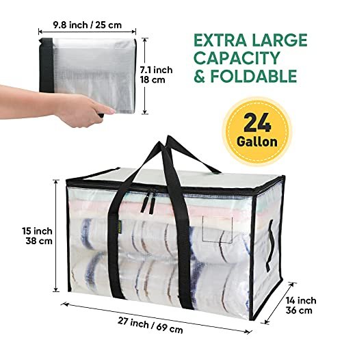 BALEINE 6-Pack Heavy-Duty Clear Moving Bags