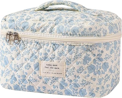 Chic Floral Makeup Organizer Bag for Travel & Daily Use