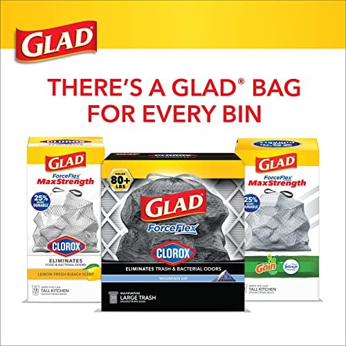 GLAD ForceFlex 30 Gallon Trash Bags - Odor-Free Power!