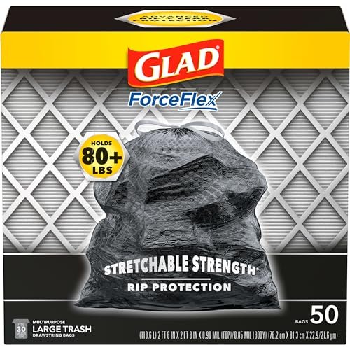 GLAD ForceFlex 30 Gallon Trash Bags - Odor-Free Power!