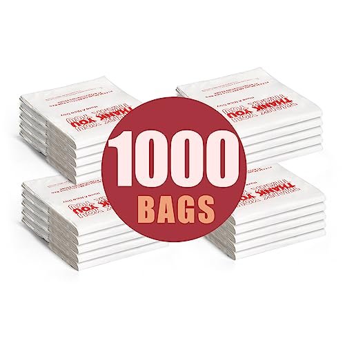 JShlpiar 1000 Count Thank You Plastic T-Shirt Bags