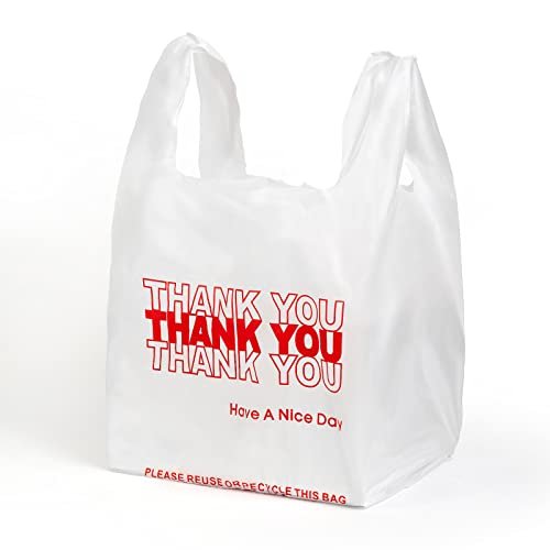 JShlpiar 1000 Count Thank You Plastic T-Shirt Bags