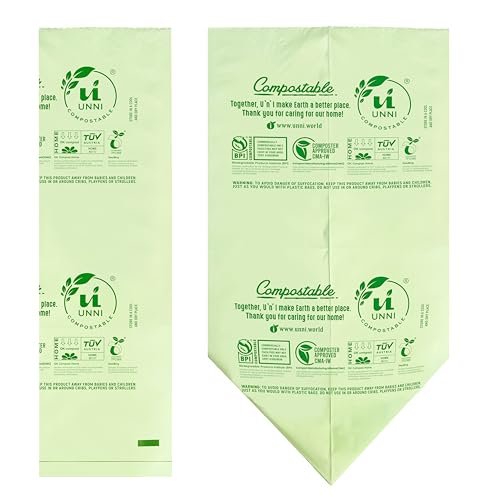 UNNI Compostable Liner Bags - Eco-Friendly 2.6 Gallon Pack