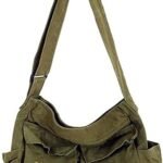 Versatile Canvas Messenger Bag with Multiple Pockets