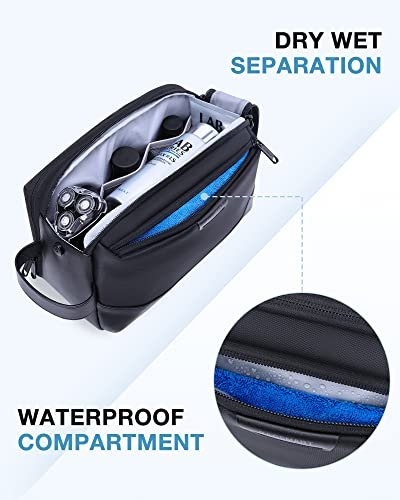 Water-Resistant Men's Toiletry Bag - Large Dopp Kit