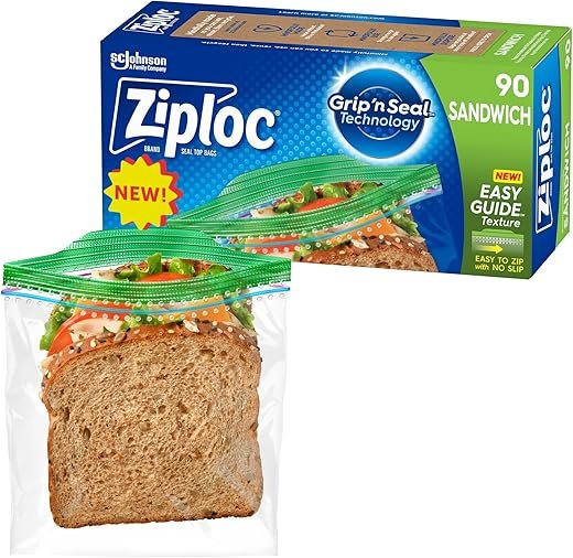 Ziploc Easy Open Sandwich Bags - 90 Count Clear